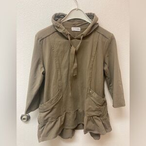 NEON BUDDHA Brown Peplum Hoody (L)